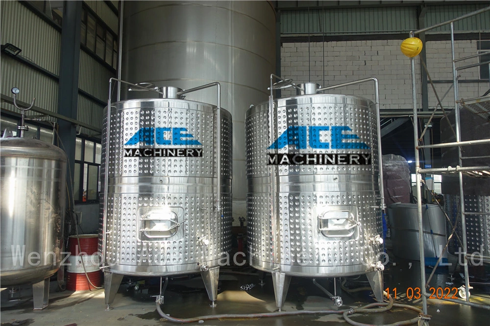 Factory Price Variable Capacity Jacketed Wine Fermentation Stainless Steel Tank 5000L 3000L 10000L